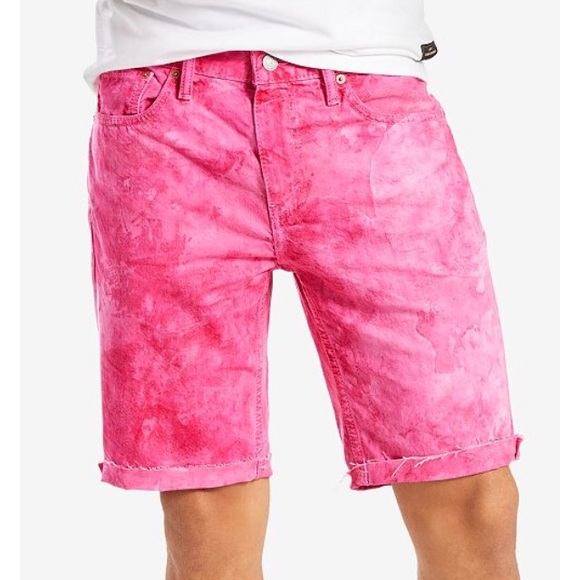 levi ripped jean shorts mens